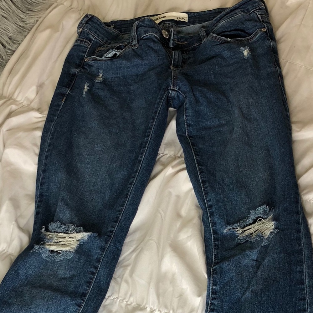 Garage ripped skinny jeans size 5